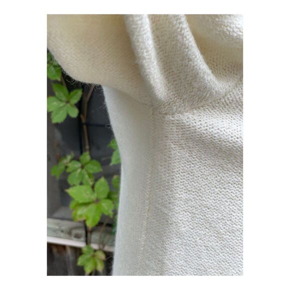 Vintage Cream Knit Cardigan Sweater Pearl Beads Sz S - Picture 5 of 11